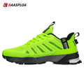 Baasploa Men Running Shoes Mesh Breathable Sport Shoes For Men Fashion Lightweight Casual Sneakers Non-Slip Lace Up Plus Size 50