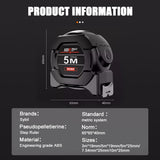Laser Tape Measure Self-locking High-precision Steel Tape Black Fluorescent Wear-resistant Fall Resistant Digital Metric Tape