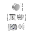 1/3Pairs 6MM Crystal Magnetic No-Pierce Stainless Steel Stud Earrings for Men Punk Zircon Magnet Earrings Non Piercing Jewelry