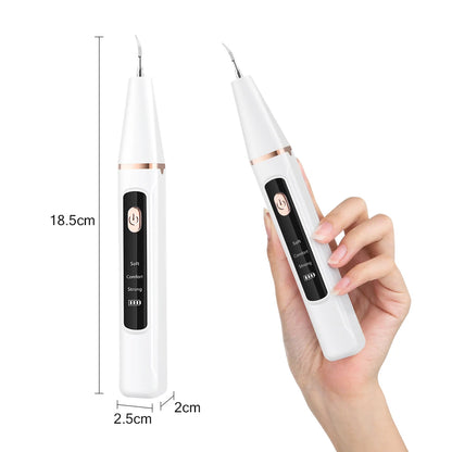 Ultrasonic Dental Scaler Oral Care Tartar Removal Calculus Remover Tooth Stain Cleaner LED Light Tooth Whitening Tools Household
