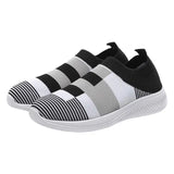 Sapatilhas femininas vulcanizadas leves, sapato de caminhada, mocassins casuais, tênis, meia de deslizamento, malha, moda feminina, 2022