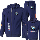 BMW Tracksuit Men's Clothing BMW Print Sweat Suit Casual Harajuku Hooded Sweatshirt+Pants 2 Piece Set Sportswear Sets Men