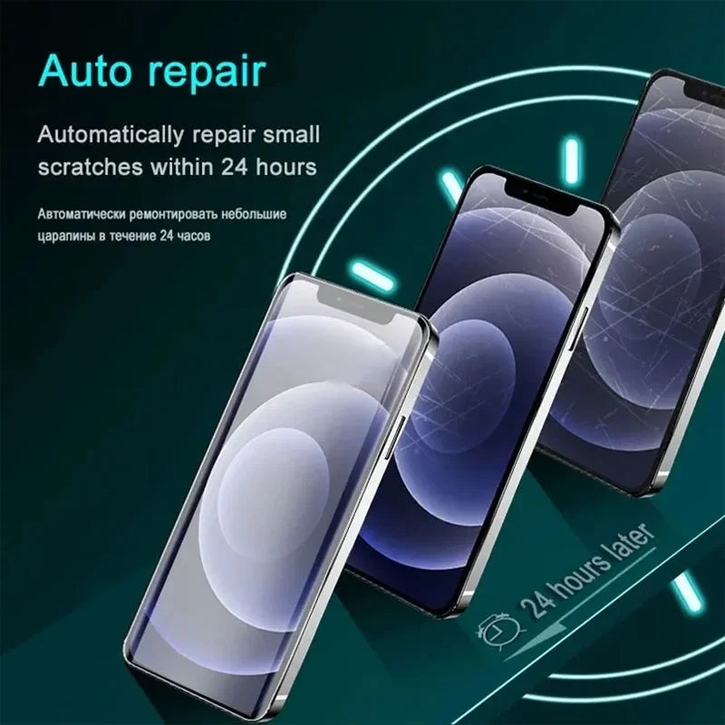 1-5 protectores de pantalla de hidrogel de cobertura completa para iPhone 14, 11, 16, 12, 13 Pro Max, 7, 8, 14 Plus, 13, 12 Mini, X, XR, XS MAX