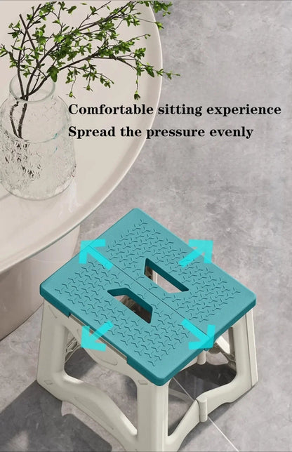 Folding Stool Household Lightweight Leisure Fishing Stool Children Utility Small Bench Outdoors Portable Non-Slip Plastic Chair