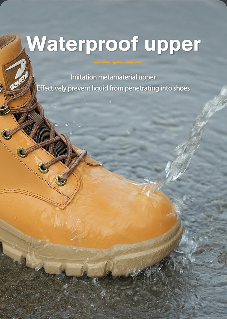 Steel Toe Shoes for Men Women Lightweight Anti-Smash Steel Toe Sneakers Indestructible Work Boots Construction Safety Shoes