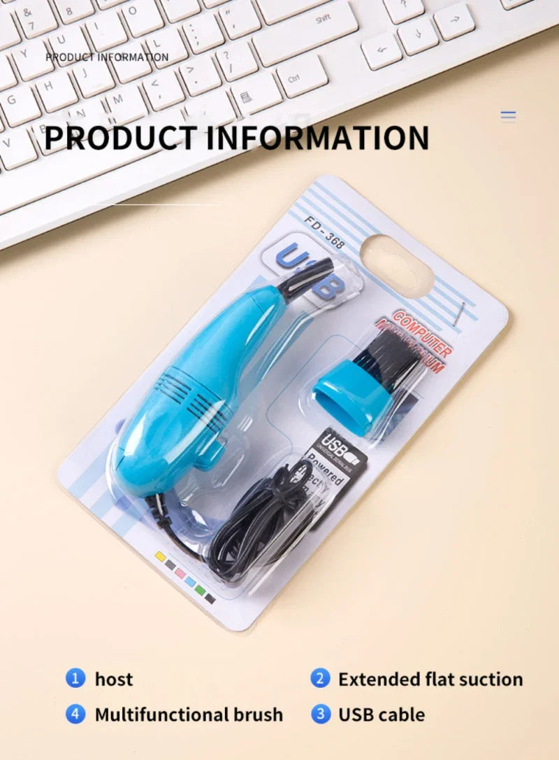 Mini USB Vacuum Cleaner Keyboard Brush Laptop Shell Cleaner Dust Brush Portable USB Vacuum Cleaner Computer Cleaning Tool
