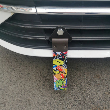 Correa de remolque colgante para coche con cultura de carreras JDM, cuerda de remolque, cinta, parachoques, accesorios para NOS HKS Initial D