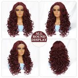 Black Brown Curly Wig Synthetic Lace Front Wigs For Women Blonde Orange Female Lace Wig 13X4.5X1 Cosplay Hair Daily Use