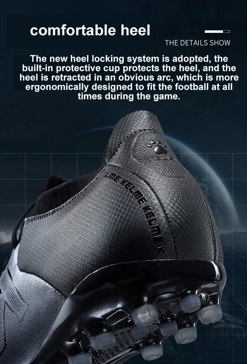 Botas de fútbol KELME MG de piel de becerro para césped artificial, antideslizantes, con amortiguación y entrenamiento, ZX80121058