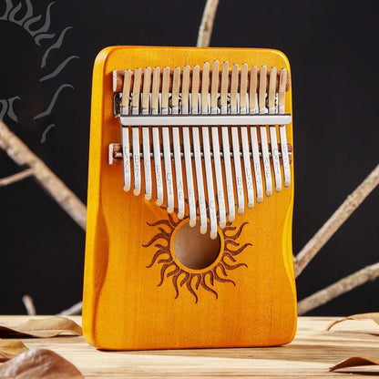 Hluru 21 Key Maple Kalimba 17 key Thumb Piano Portable Finger Piano for Beginner Mbira Gift for Kids Adults