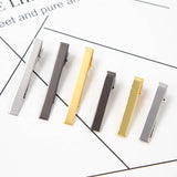 New Tie Clips for Men's Metal Necktie Bar Dress Shirts Tie Pin for Wedding Ceremony Metal Silver Color Tie Clip Man Accessories