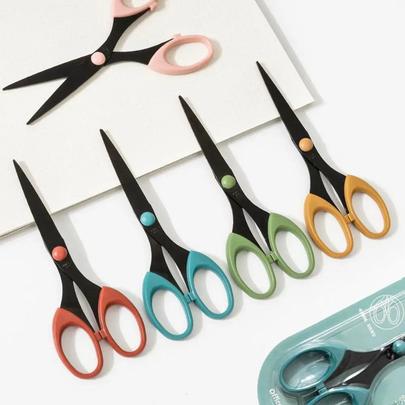 Color Scissor Stainless Steel Blade Safe Design Paper Cutting Scissors for Fine Art Diary Album Craft Office School Supplies
