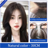 Aplique de cabelo para topo de cabeça volume natural e cobertura e invisível de cabelos brancos
