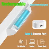Remote LED Desk Lamp Magnetic Hanging Night Light USB Rechargeable Table Lamp 3 Colors Reading Light For Cabinet Closet Wardrobe
