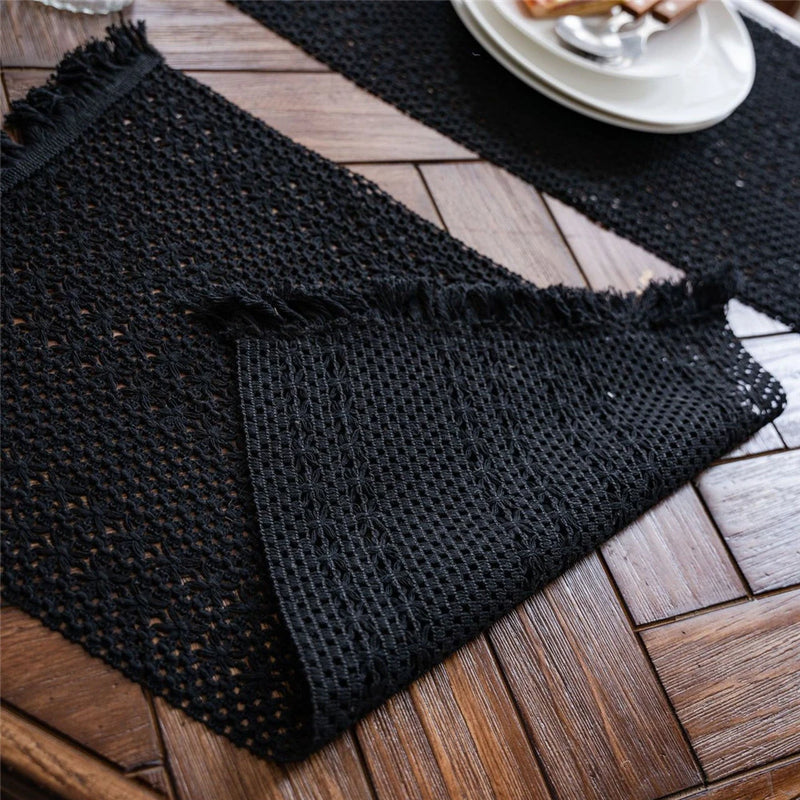Cotton Linen Placemats For Dinner Table Macrame Modern Accessory Kitchens Underplate Party Wedding Table Decor Place Mats Set