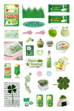 6pcs Glitter Stickers Y2K DIY Toploader Scrapbooking Journal Decor Stickers for Phone Kawaii Transparent PET Stickers Gift