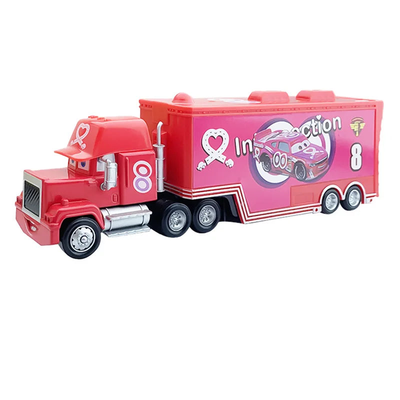 Disney Pixar Cars 2 3 Juguetes Rayo McQueen Camión Jackson Storm Tío Mack 1:55 Camión de fundición Modelo de remolque Niño niños Regalo