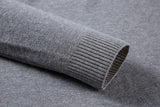 Suéter de cuello alto de punto de alta calidad para hombre, antibolitas, ajustado, de manga larga, color liso, tendencia