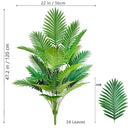 52-125cm/49.2in  Artificial Palm Tree Tropical Fake Plant Green Plastic Palm Leaf Branches Suitable for Home Garden Decoration