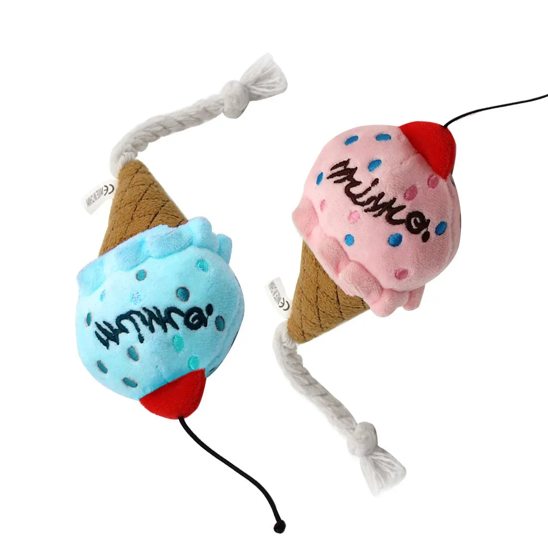 Brinquedos de pelúcia para cães, acessórios para cães estridentes, brinquedo para animais de estimação, som macio, mastigar, mordida, resistente, sorvete, batatas fritas, humburger