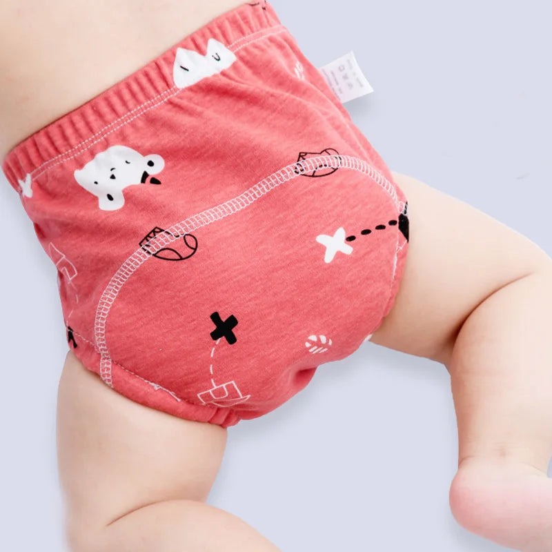 6 Layer Waterproof Reusable Cotton Baby Training Pants Infant Shorts Underwear Cloth Baby Diaper Nappies Panties Nappy Changing