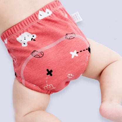 6 Layer Waterproof Reusable Cotton Baby Training Pants Infant Shorts Underwear Cloth Baby Diaper Nappies Panties Nappy Changing