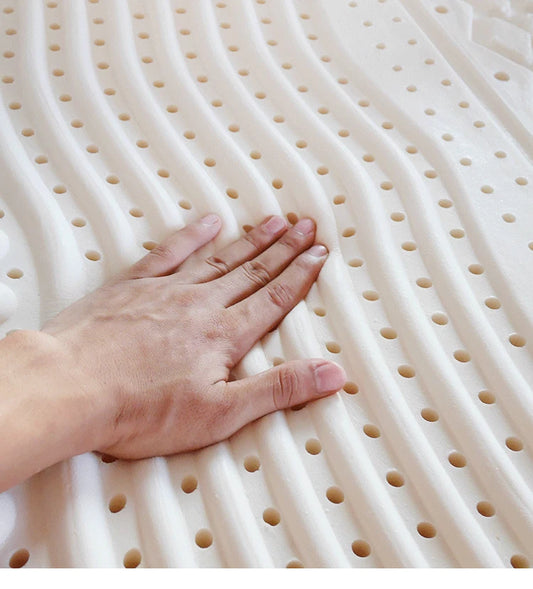 Natural Latex Mattress Topper with Cover Natural Rubber Pure Mattress Home Dormitory Soft Cushion Mat Queen Size Medium Firmness
