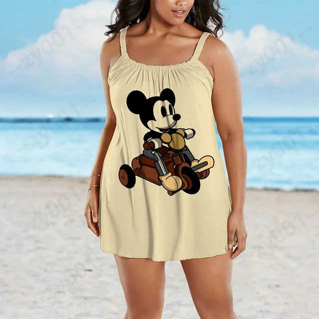 Vestido de verano Disney para mujer, talla grande 2022, elegante, de noche, midi, tallas grandes 7XL, 8XL y 9XL 