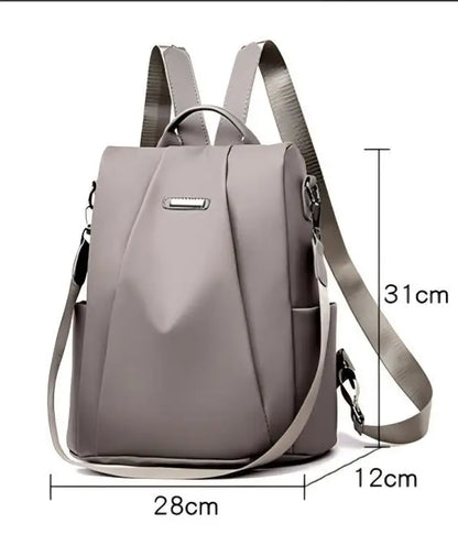 Homefish New Women's Multifunction Backpack Casual Solid Color School Bag For Girls Fashion Detachable Strap Travel Shoulder Bag