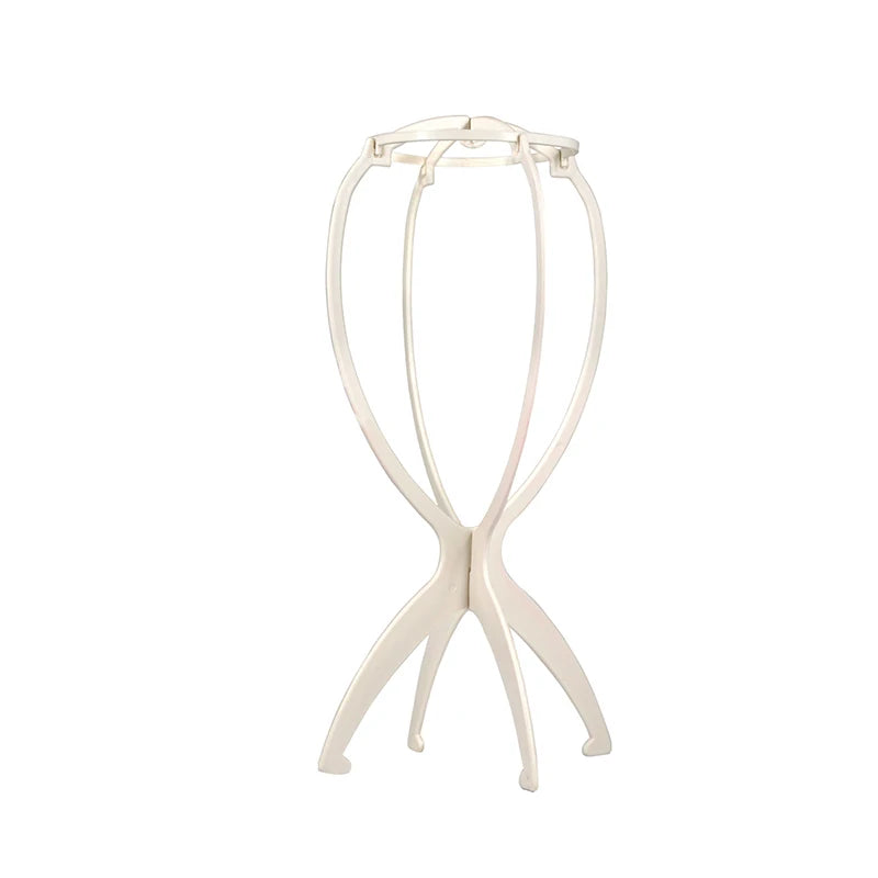 Nunify suporte de peruca de plástico portátil suporte de cabeça de peruca preto rosa suporte de pendurar durável ferramentas de exibição de cabelo acessórios de peruca