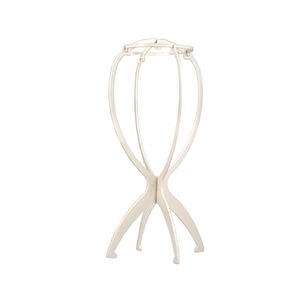 Nunify suporte de peruca de plástico portátil suporte de cabeça de peruca preto rosa suporte de pendurar durável ferramentas de exibição de cabelo acessórios de peruca