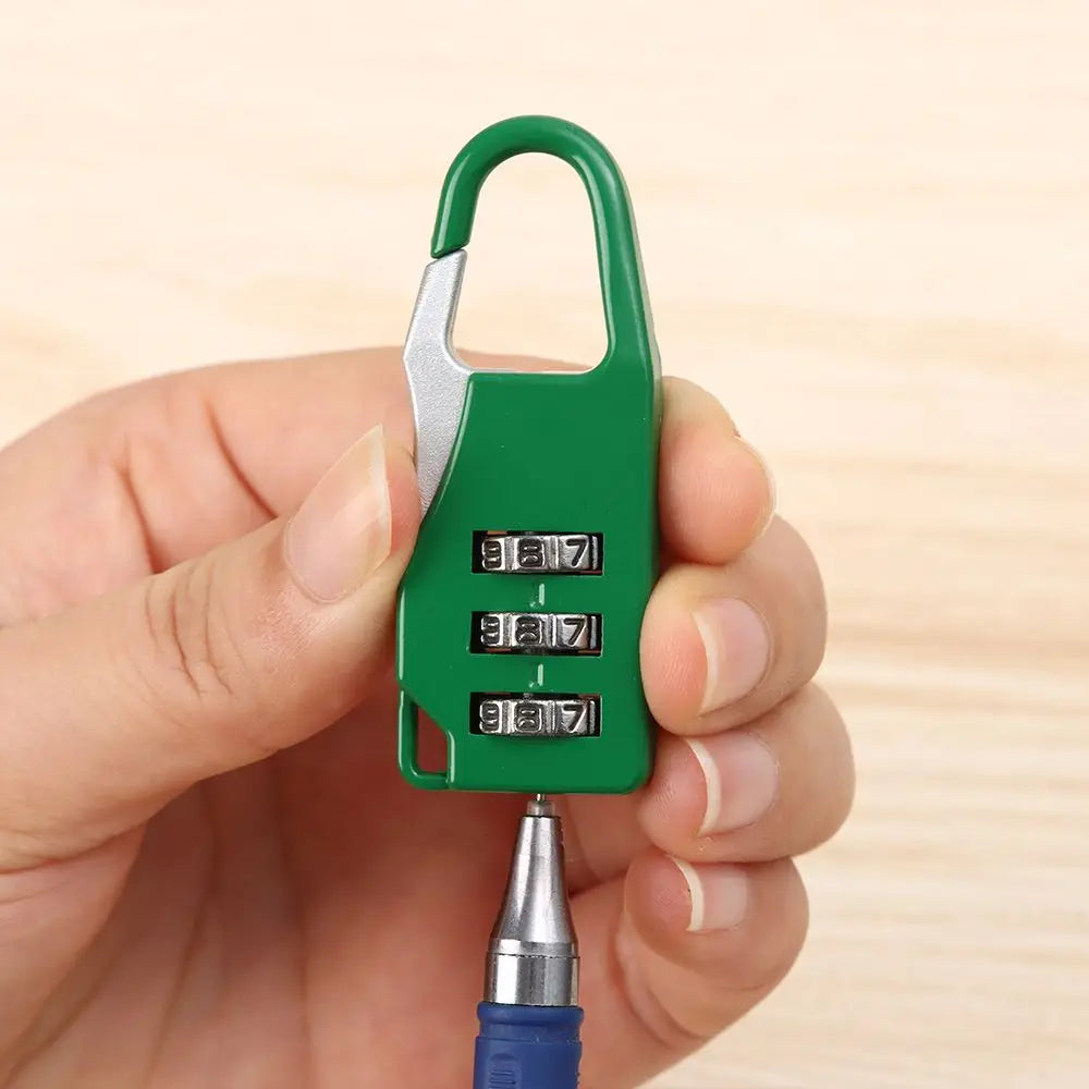 Bags Baggage Door Padlock 3 Dial Digit Combination Secret Safe Code Password Locks Bookbag Anti-theft Backpack Zipper Padlock