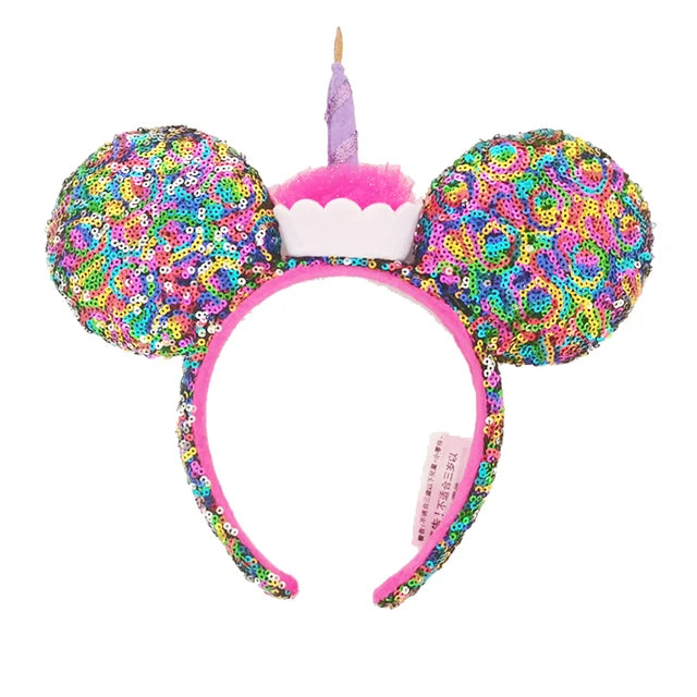 Diadema con orejas de Minnie y lazos grandes de Disney, ideal para disfraz de cosplay, de peluche, para adultos y niños. 