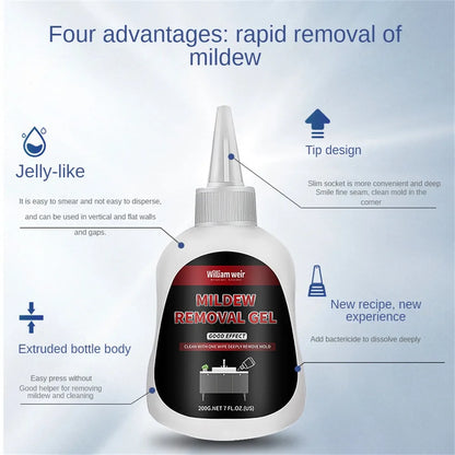 Mildew Remover Cleaner 200g Mold Stain Cleaner Ant-mold Agent Mildew Scavenging Agent Washing Machine Bathroom Mildew Gel
