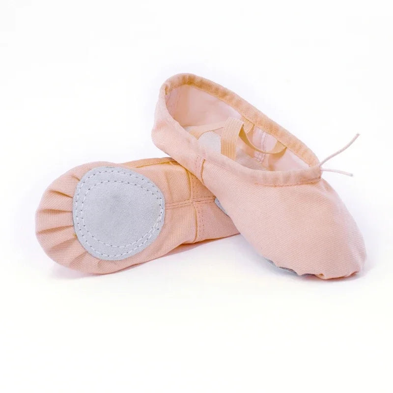 Flat Head Slippers for Kids, Soft Ballet Slippers, Belly Dance Shoes, Yoga, Gym, Black and White, Women and Men