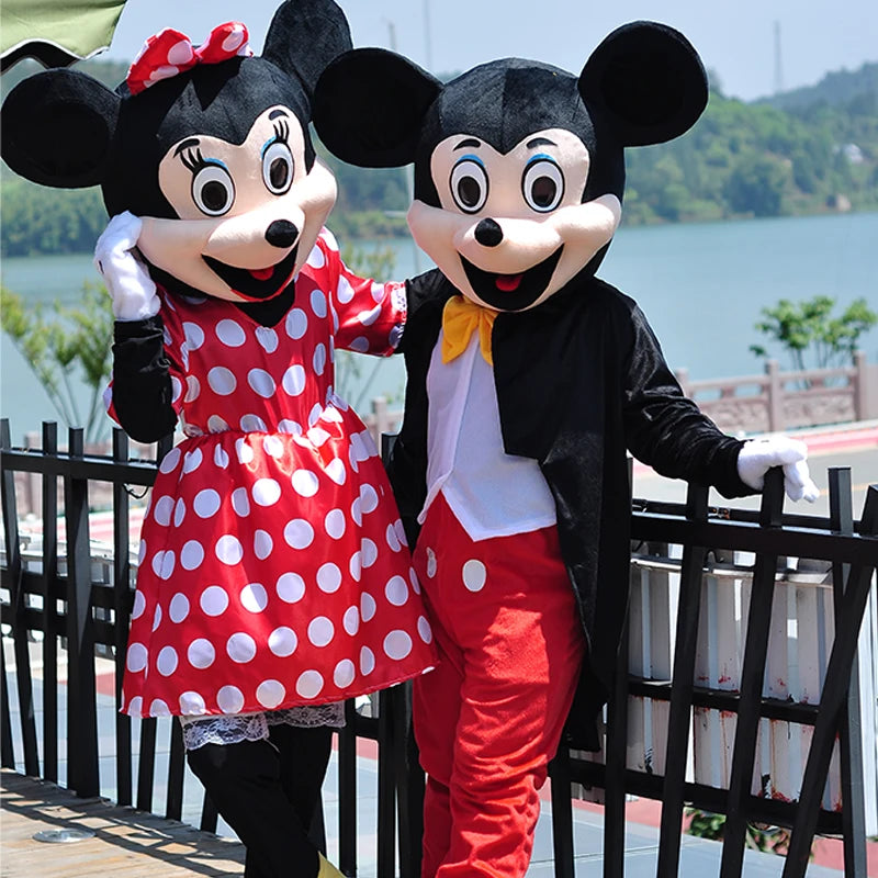 Disney Mickey Minnie Mouse Mascot Costume Cartoon Characters Advertising Event Party Cosplay Dress Suit Animal Carnival Props