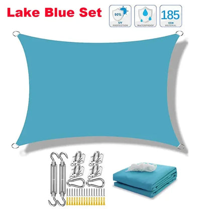 300D Waterproof Sun Shelter Sunshade Protection Shade Sail Awning Camping Shade Cloth Large For Outdoor Canopy Garden Patio