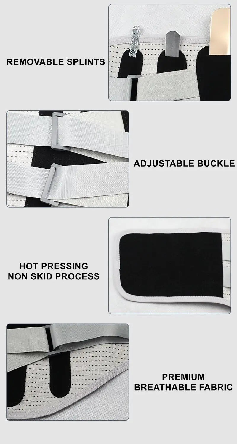 Lumbar Support Belt for Disc Herniation, Orthopedic Strain, and Pain Relief. Back Posture Corset, Spine Decompression Brace