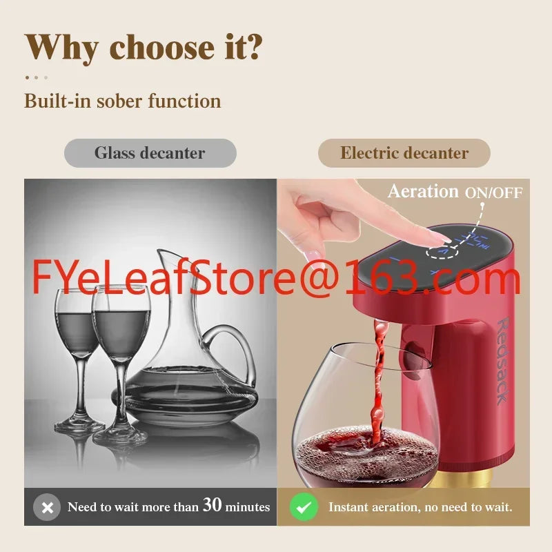 Extractor de vino eléctrico con sensor inteligente