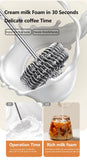 Electric Coffee Milk Foaming Mixer Coffee Creamer Whisk Handheld Egg Beater Froth Mixer Kitchen Automatic Kitchen Whisk Tools