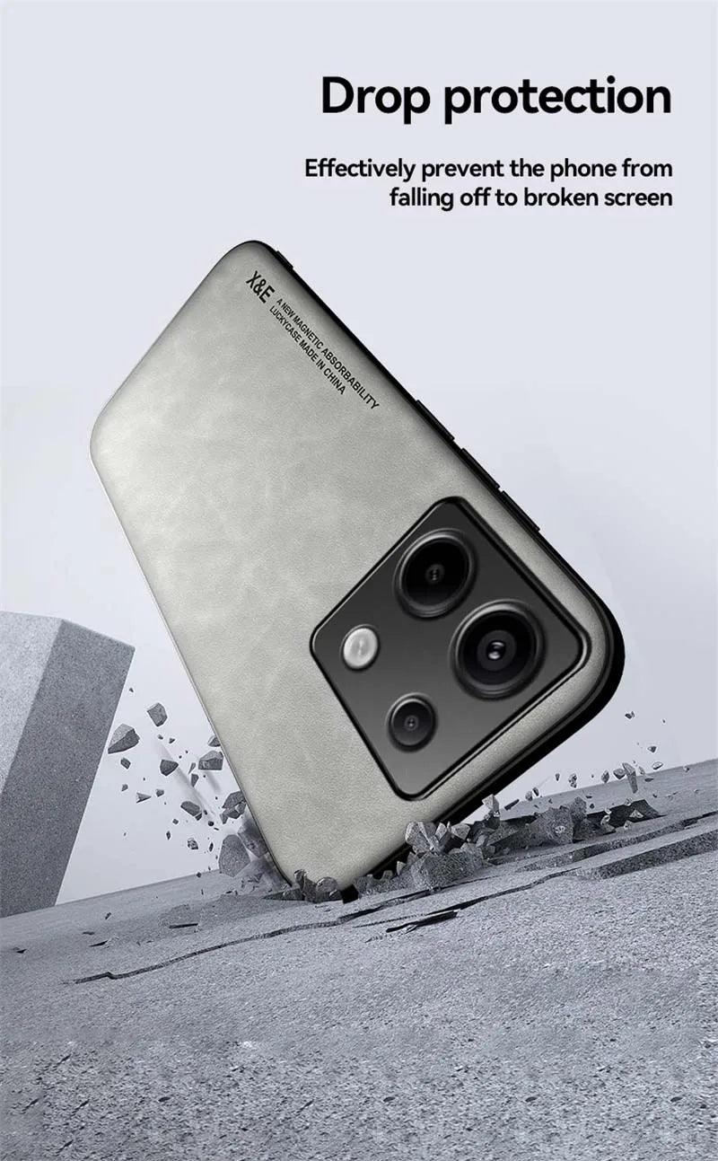 Shockproof Case for Xiaomi Redmi Note 13 Pro 5G Note 13 Pro+ Plus Protective Cover Magnetic Car Holder Phone Coque Fundas Capa