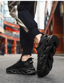 Men Casual Sports Shoes Breathable Lightweight Sneakers Outdoor Mesh Black Running Shoes Athletic Jogging Tennis Walking Shoes