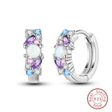 Real 925 Sterling Silver Colorful Dragonfly Butterfly Animal Earrings For Women Exquisite Birthday Anniversary Jewelry Gifts