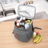 18L Large Capacity Leak-Proof Lunch Backpack Thermal Large Picnic Cooler and Warmer Insulated Bag Outdoor Storage Shoulder Bag