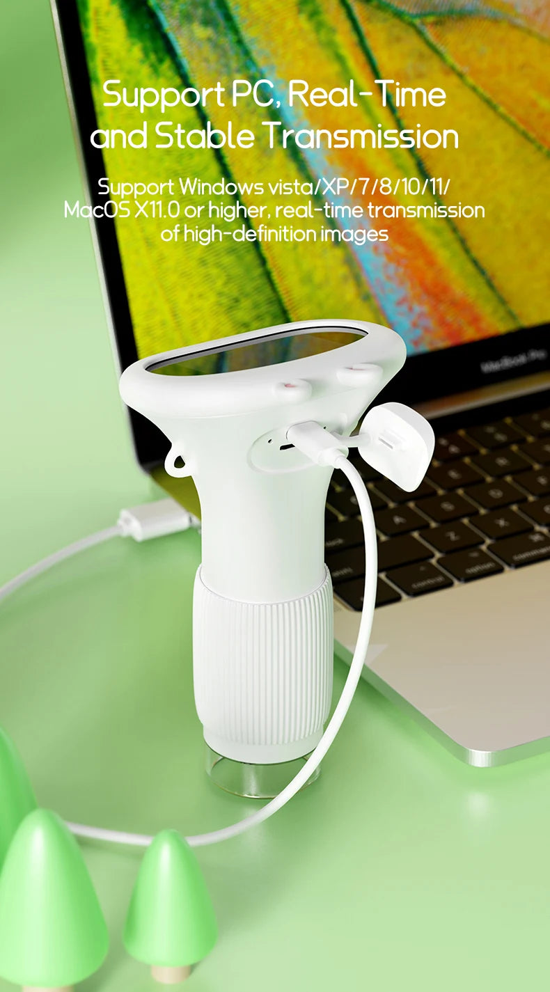 Kids Microscope 1000x Magnifier Microscope 200 Megapixels With LED Photo Video Function Educational Toys Science For Children
