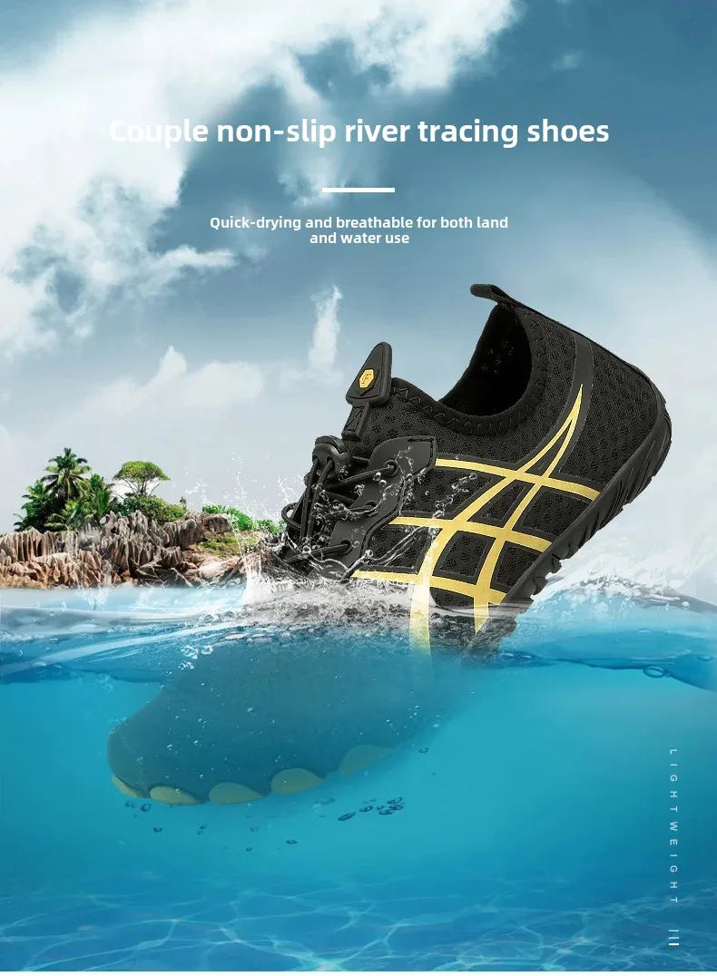 New Men's Hiking Sport Shoes Deep Squat Fitness Shoes Fishing Swimming Wading Shoes Surfing Diving Beach Five-Finger Shoes