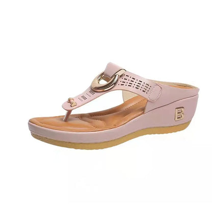 Women New Summer Sandals Open Toe Beach Shoes Flip Flops Wedges Comfortable Slippers Cute Sandals Plu Size Chaussure Femme
