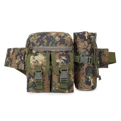Tactical Running Waist Bag Outdoor Small Waterproof Canvas Backpack Unisex Sports Functional Bottle Carrier For Outdoor Activiti