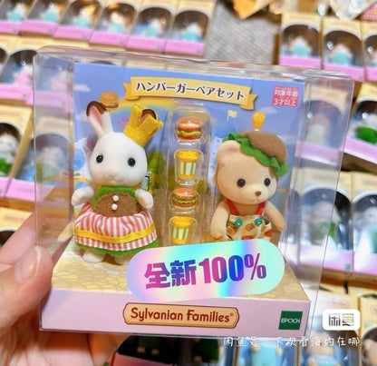 Original Sylvanian Families Anime Girl Figures Baby Raincoat Easter Fruit Kawaii Cute Room Decoration Christmas Gift For Kid Toy