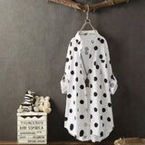 Chic Plus Size Polka Dot Long Sleeve Shirt Classic Button Front Design Stylish Women's Comfortable Casual Wear New Style